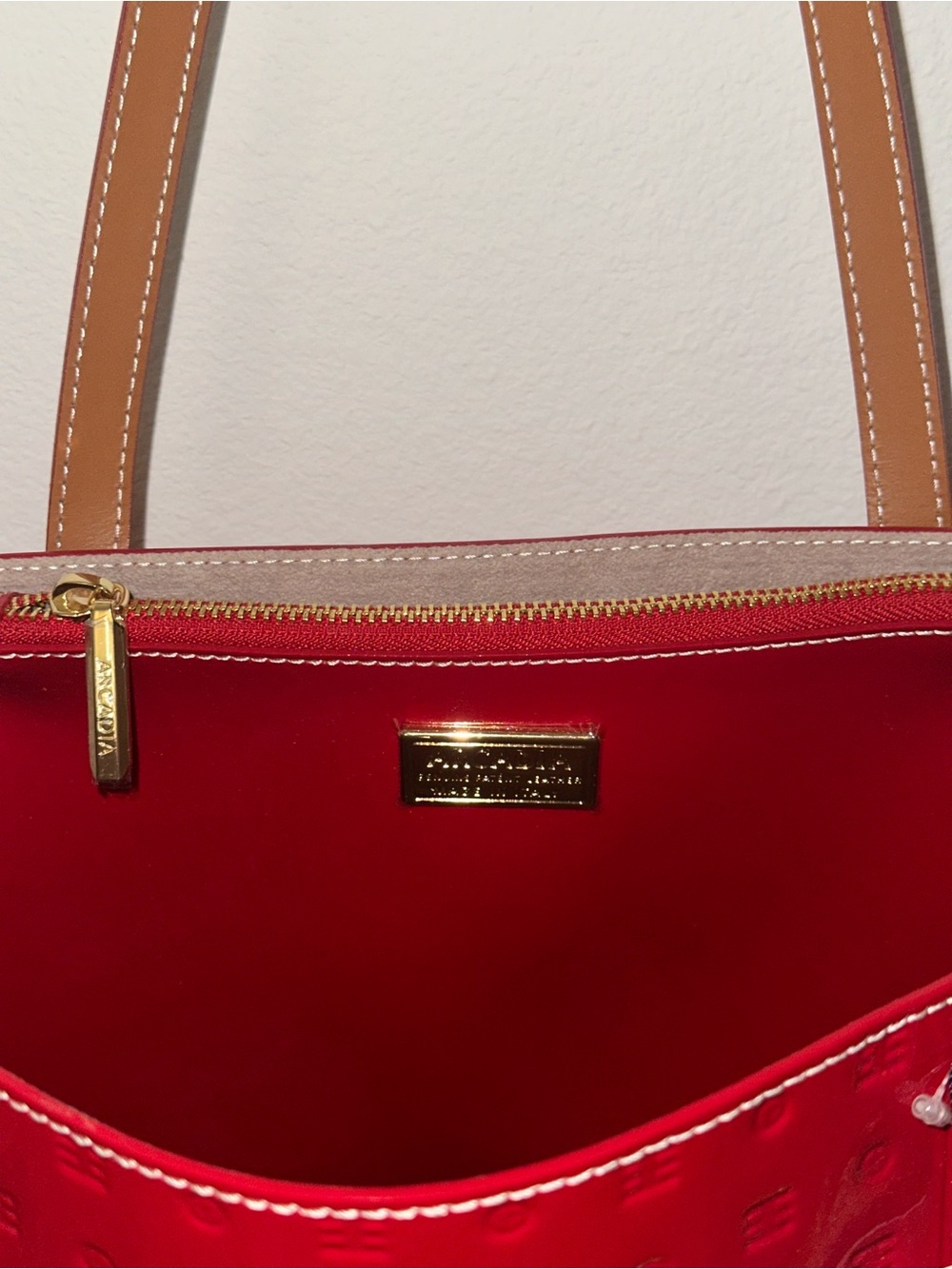 Arcadia Red Patent Tote - Picture 4 of 4